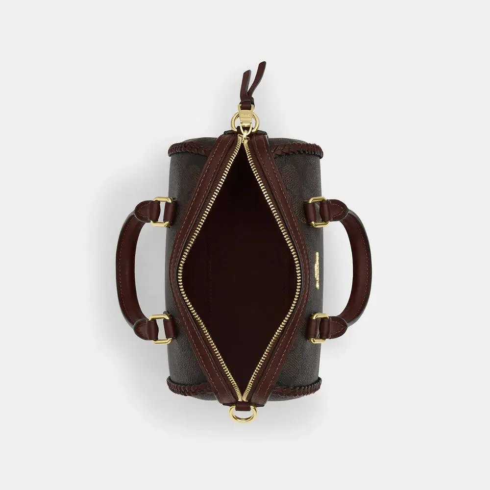 Mini Rowan Crossbody Bag In Signature Canvas With Fringe - Picture 3 of 6